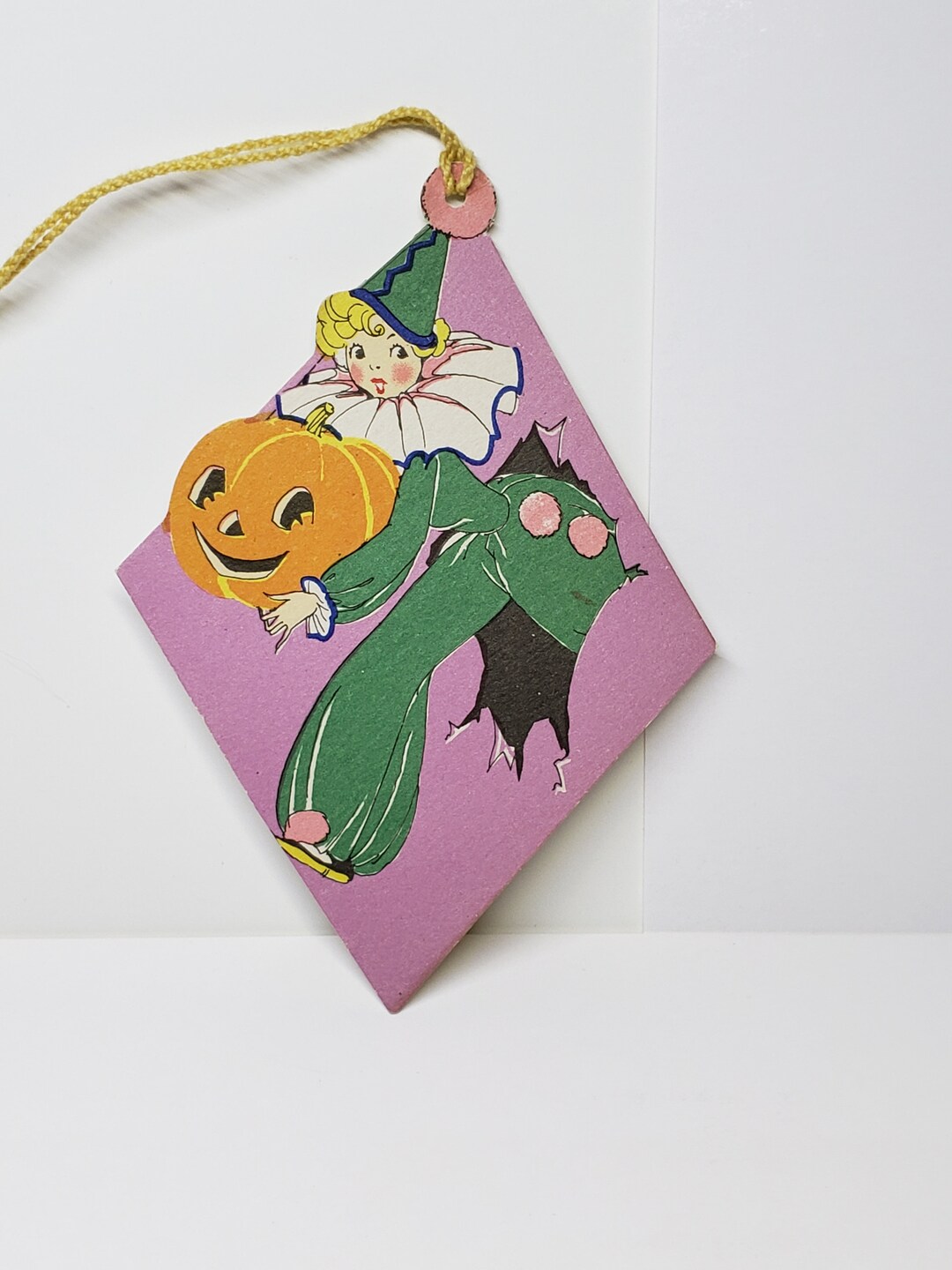 Colorful Unused 1920's Art Deco Die Cut Hallmark Halloween Bridge Tally ...