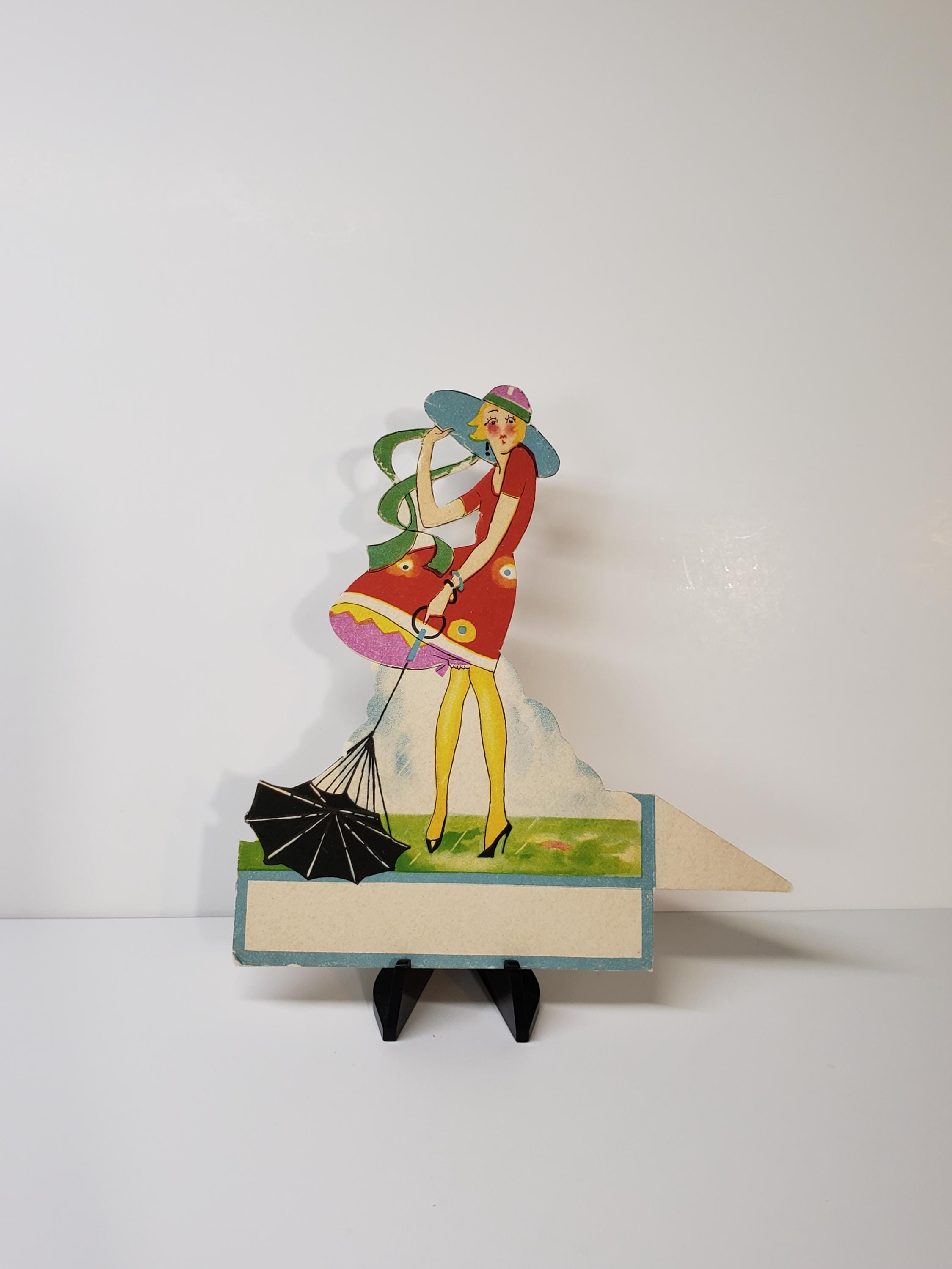 Vintage Unused 1920's-30's Art Deco Die Cut Henderson Line Place Card ...