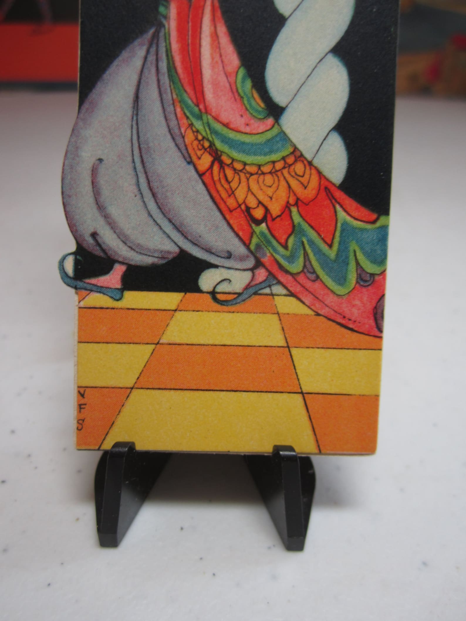 1920's Art Deco Colorful Unused Die Cut Gibson Bridge Tally Card Shows ...