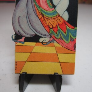 1920's Art Deco Colorful Unused Die Cut Gibson Bridge Tally Card Shows ...