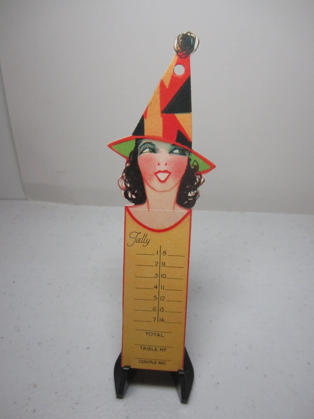 Vintage Art Deco Die Cut 1920's-30's Halloween Themed Bridge Tally Card ...