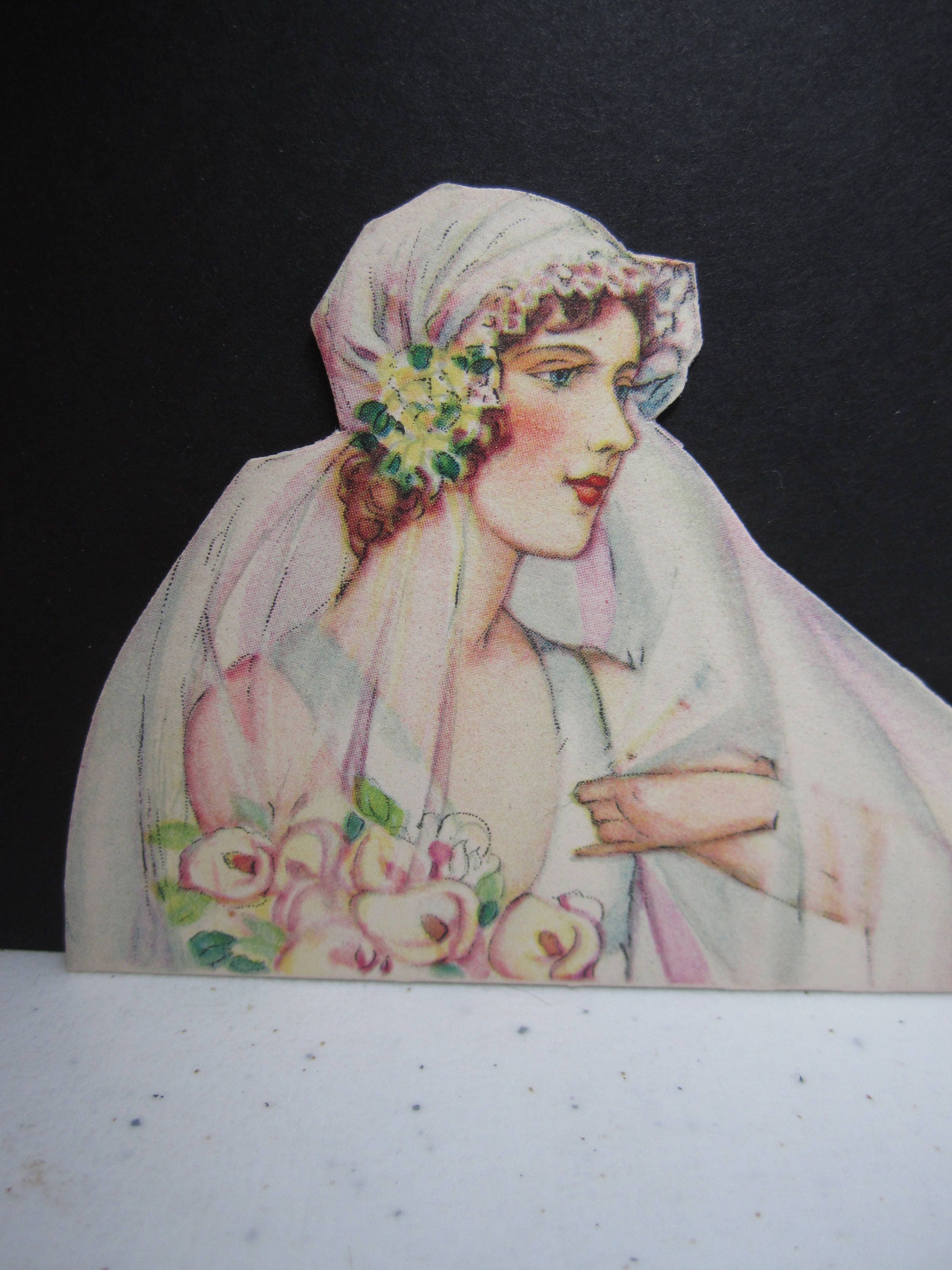 Gorgeous Unused Art Deco 1920's-30's Die Cut Henderson Line Wedding ...