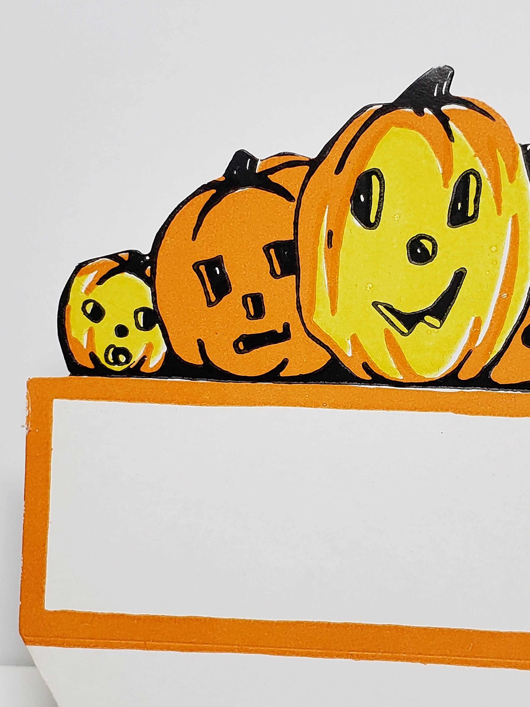 Unused Die Cut Colorful 1930's Whitney Halloween Place Card 5 Jack O ...