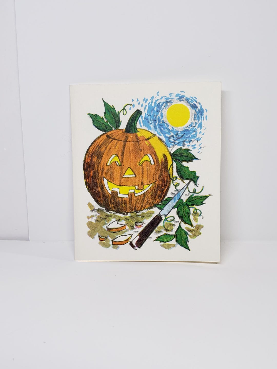 Vintage Unused 1950's-60's Halloween Bridge Tally Jack O'lantern With ...
