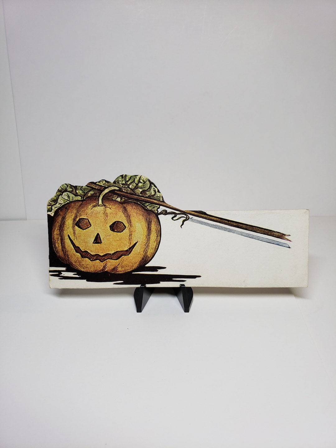 Vintage 1930's-40's Unused Halloween Die Cut Place Card Jack O Lantern ...