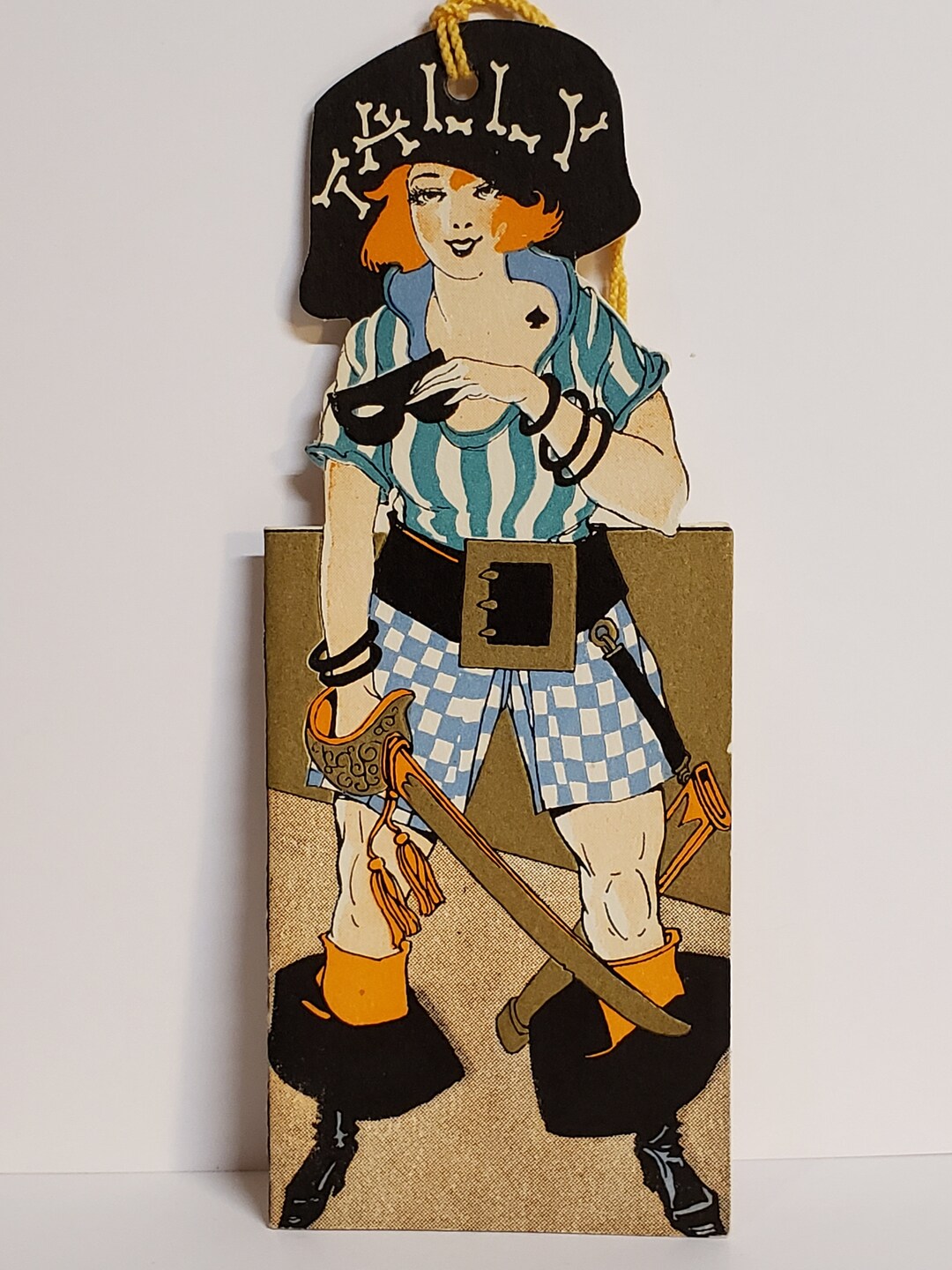 Gorgeous Unused 1920's Art Deco Die Cut Gold Gilded Buzza Bridge Tally ...
