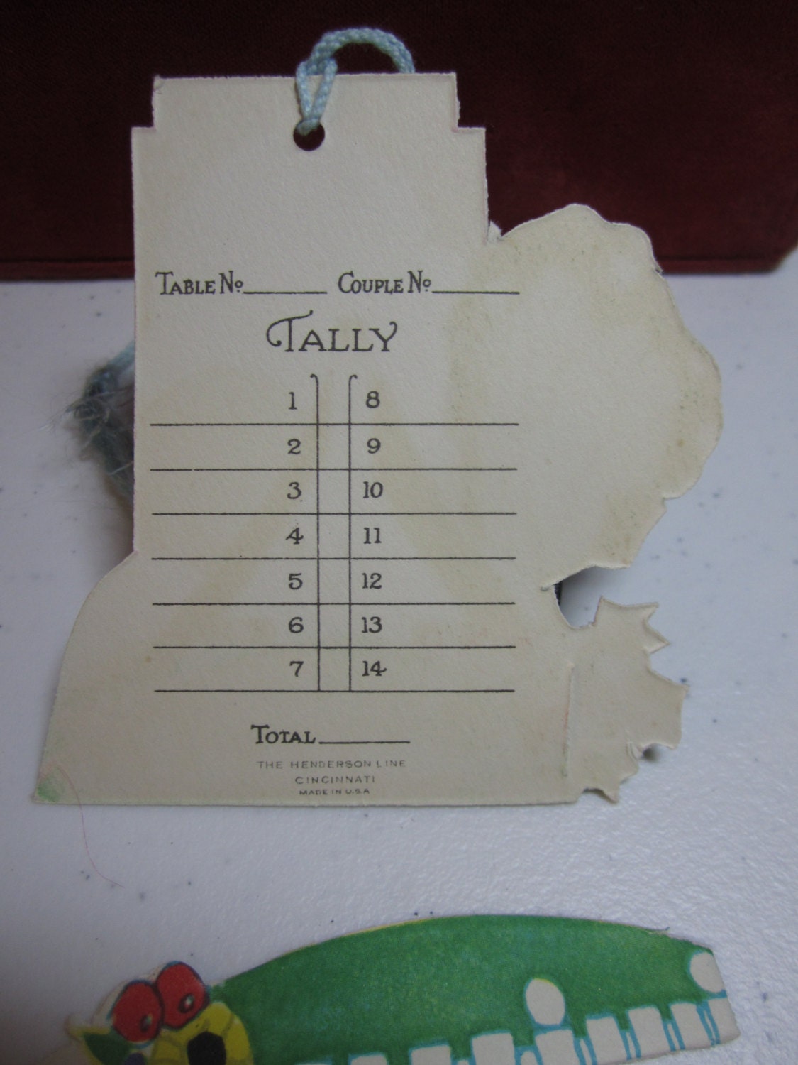 Art Deco Unused 1920's-30's Die Cut Bridge Tally Place Card 2 Pieces ...