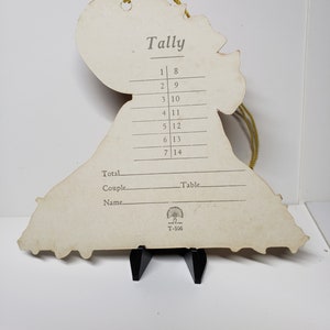 Art Deco 1930's Unused Die Cut Gold Gilded Bridge Tally Pretty Lady in ...