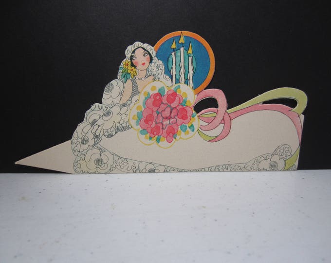 Gorgeous Unused Art Deco 1920's-30's Die Cut Henderson Line Wedding ...