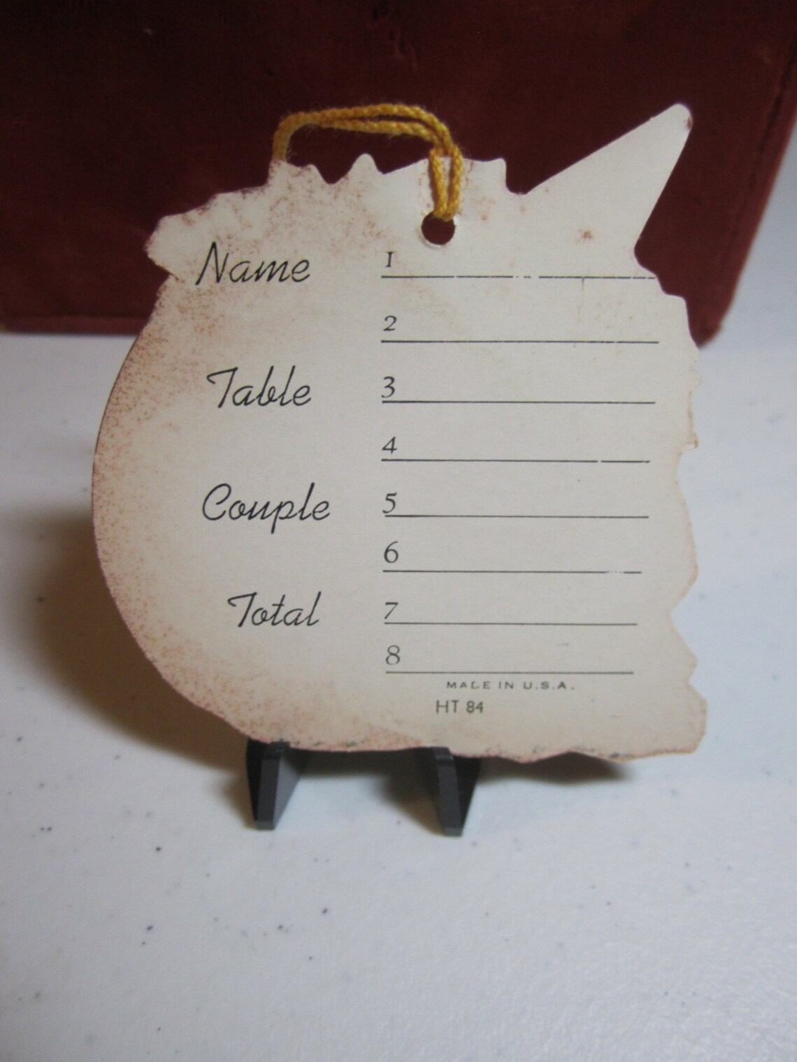 1930's-40's Colorful Unused Die Cut Halloween Bridge Tally Witch ...
