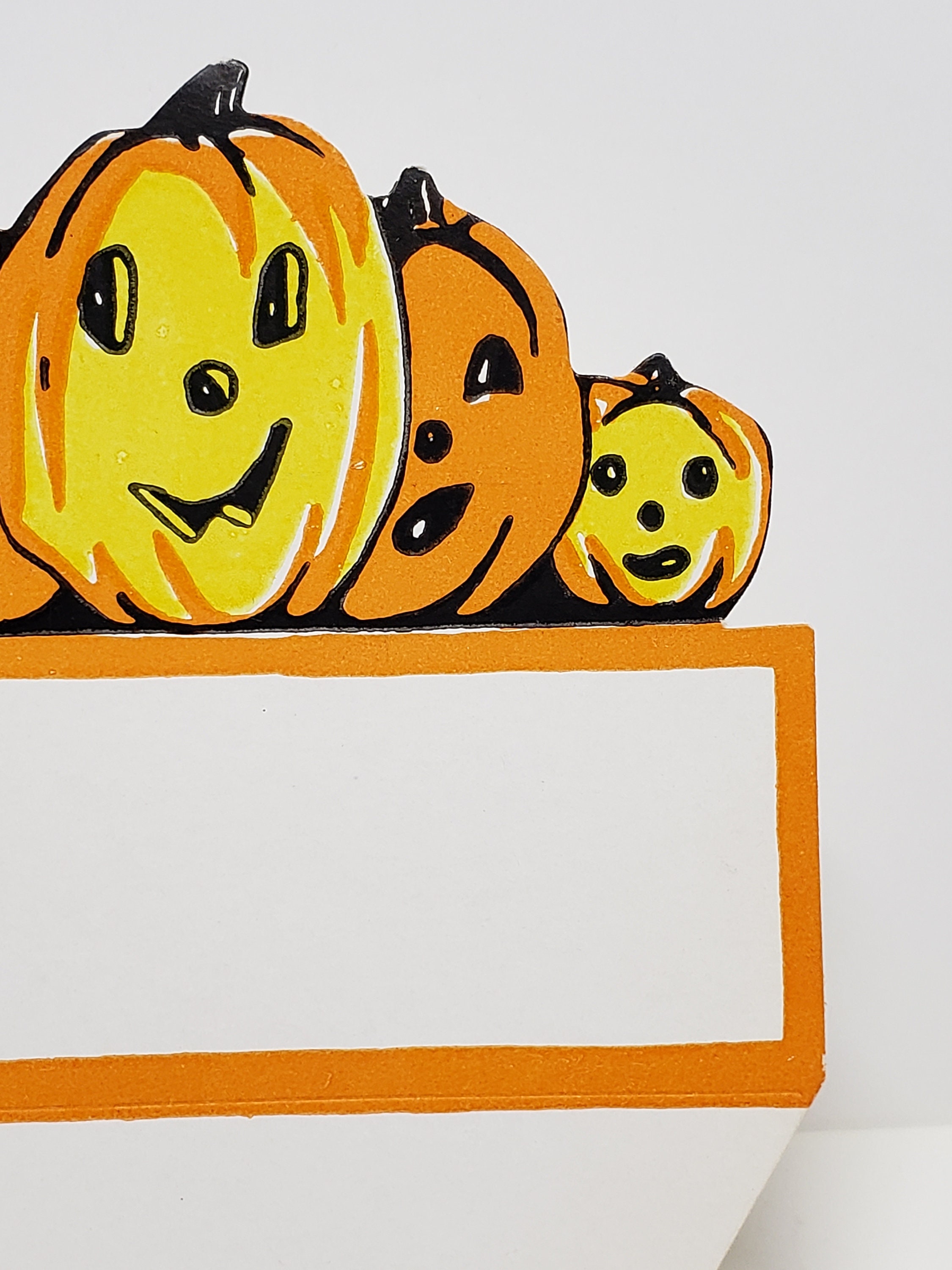 Unused Die Cut Colorful 1930's Whitney Halloween Place Card 5 Jack O ...
