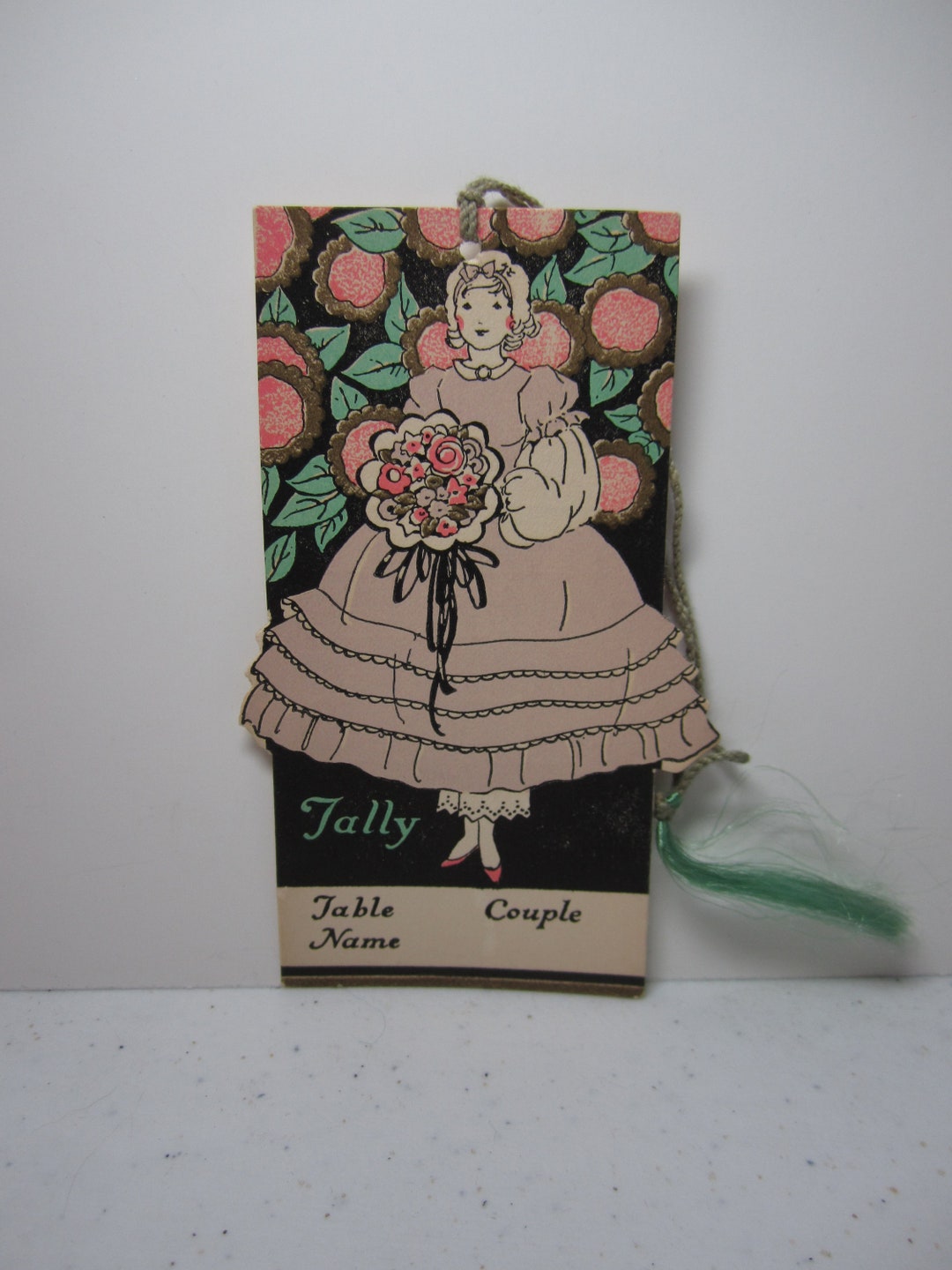 Very Pretty Unused Art Deco Die Cut Norcross 1930's Bridge Tally Card ...
