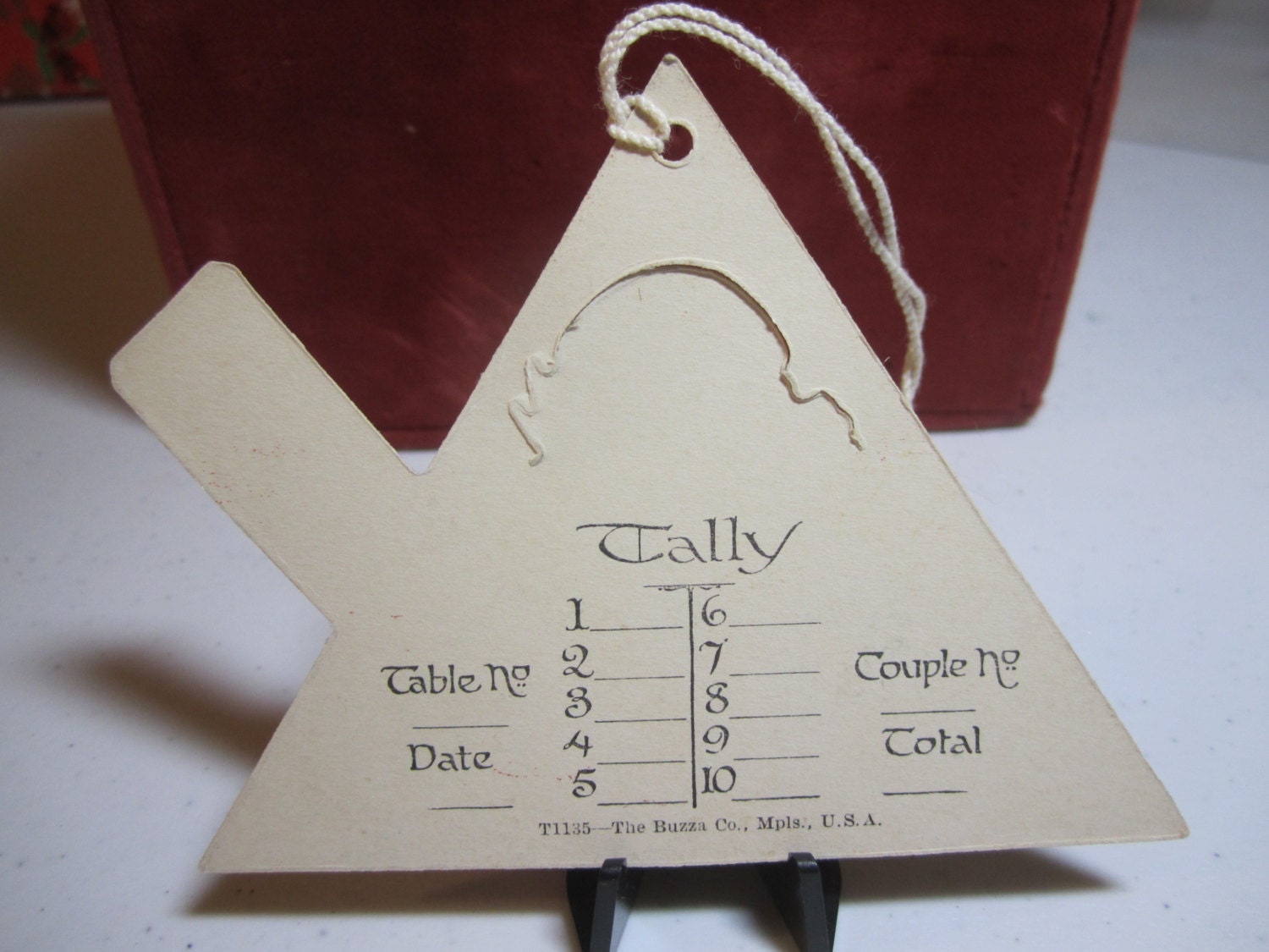 Art Deco 1920's Die Cut Unused Buzza Christmas Theme Bridge Tally Place ...