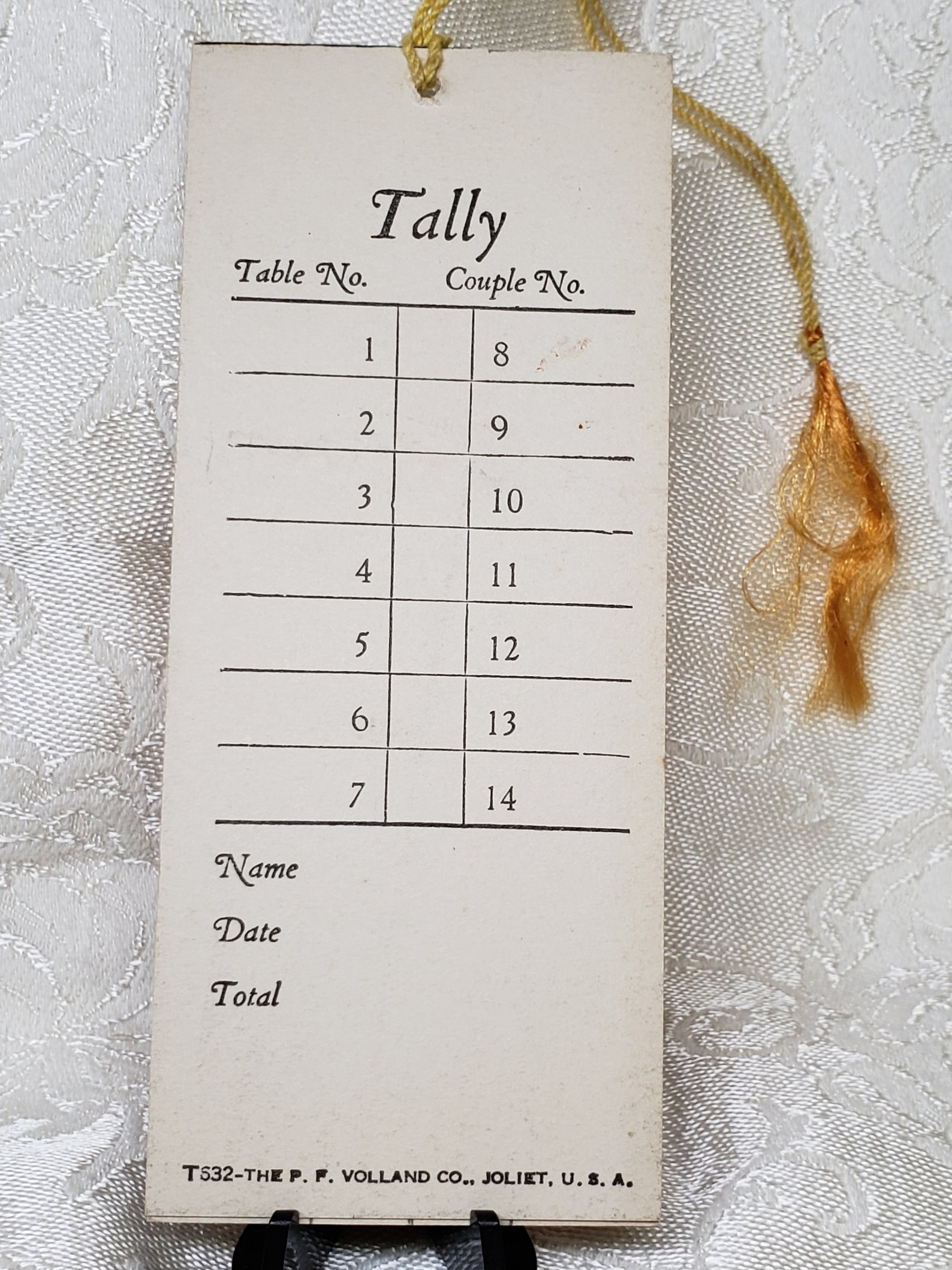 Unused 1920's P.F. Volland Halloween Bridge Tally Card Witch and Cat on ...