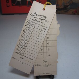 1920's Art Deco Colorful Unused Die Cut Gibson Bridge Tally Card Shows ...