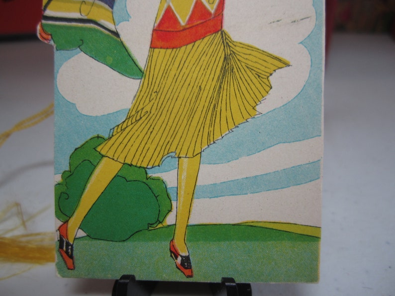Art Deco Die Cut Unused Colorful 1920's the Henderson Line Bridge Tally ...