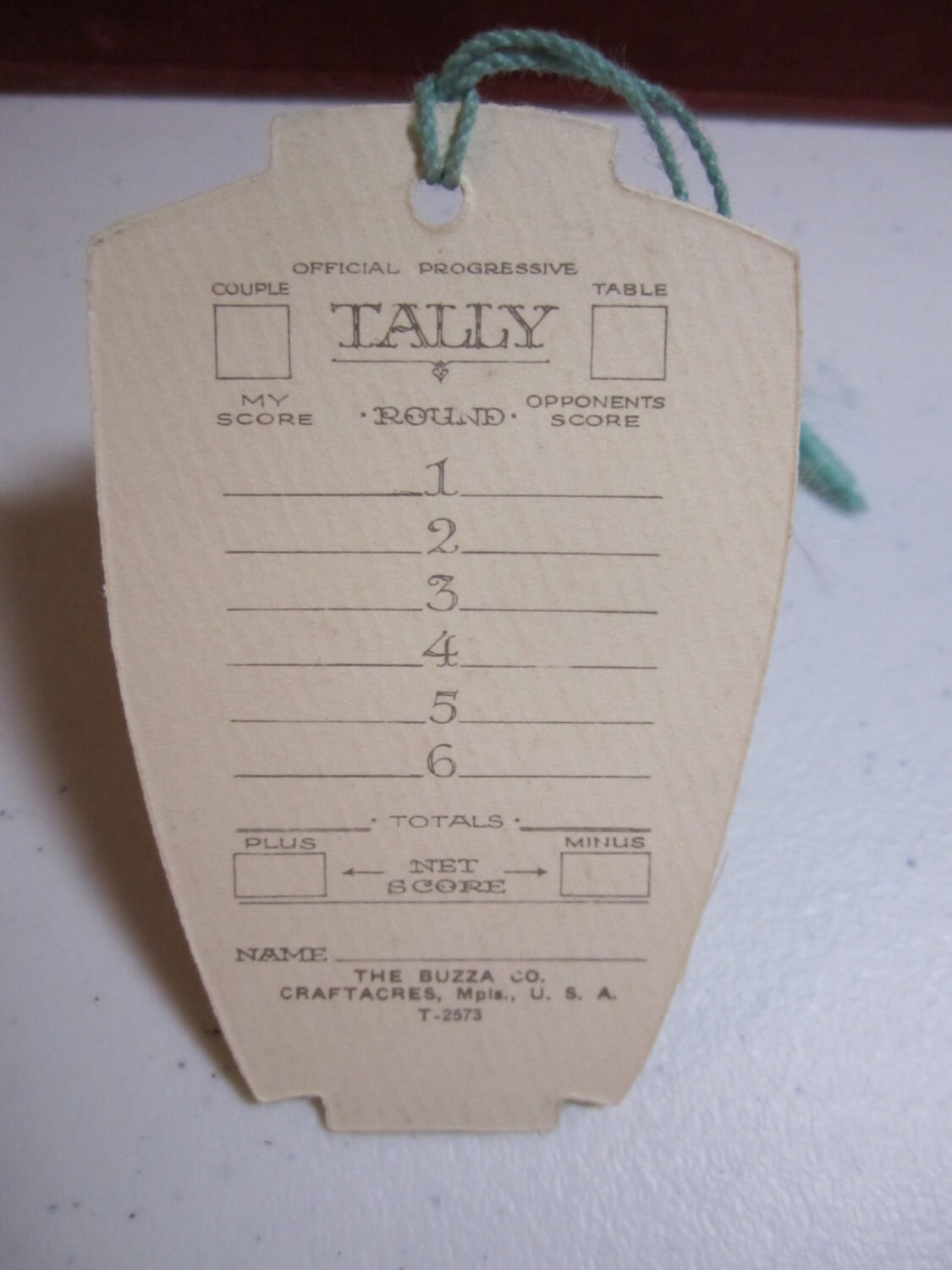 Art Deco Unused 1920's-30's Die Cut Gold Gilded Buzza Bridge Tally With ...