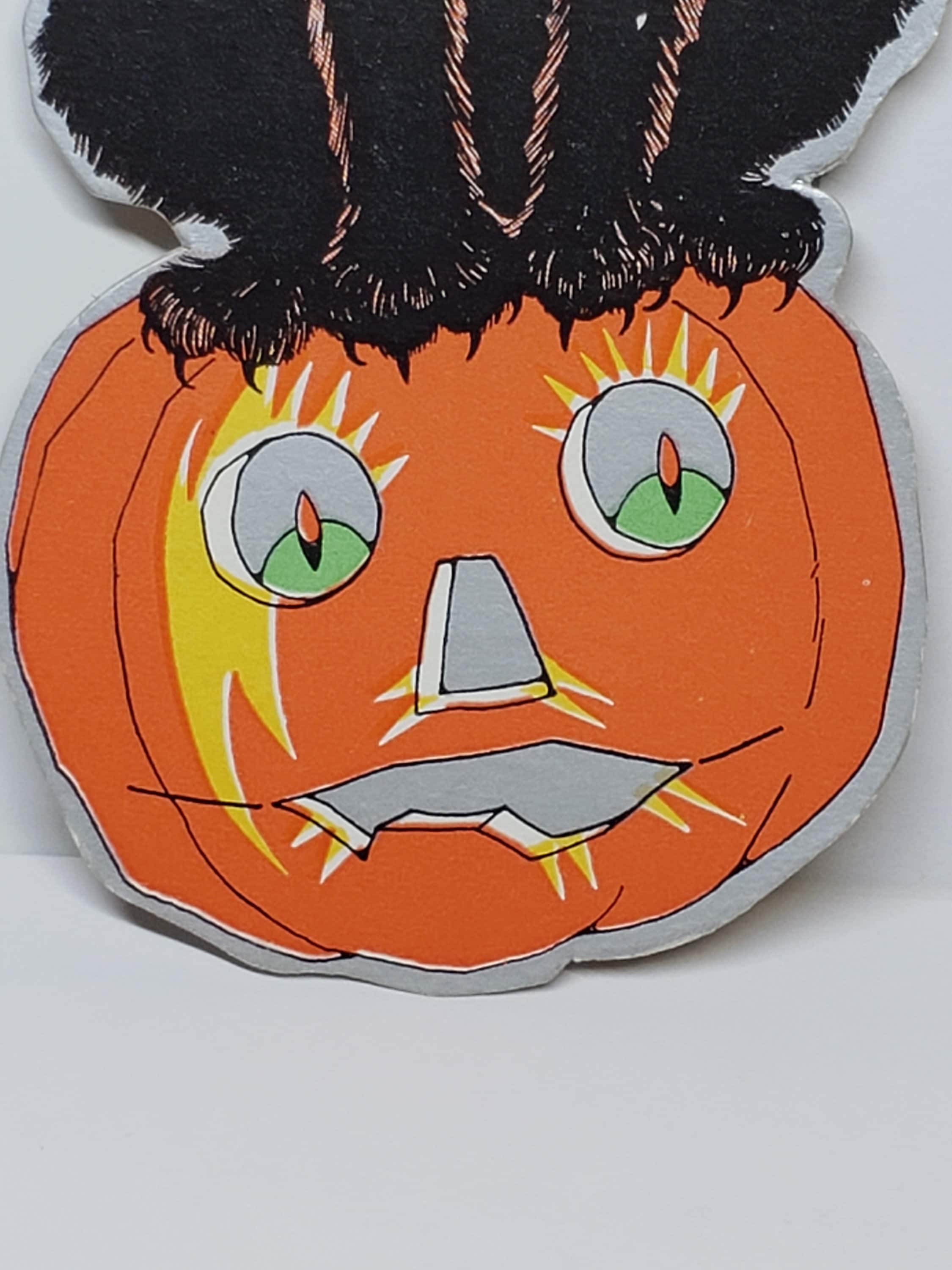 Vintage Unused 1930's Die Cut Silver Gilded Halloween Bridge Tally ...