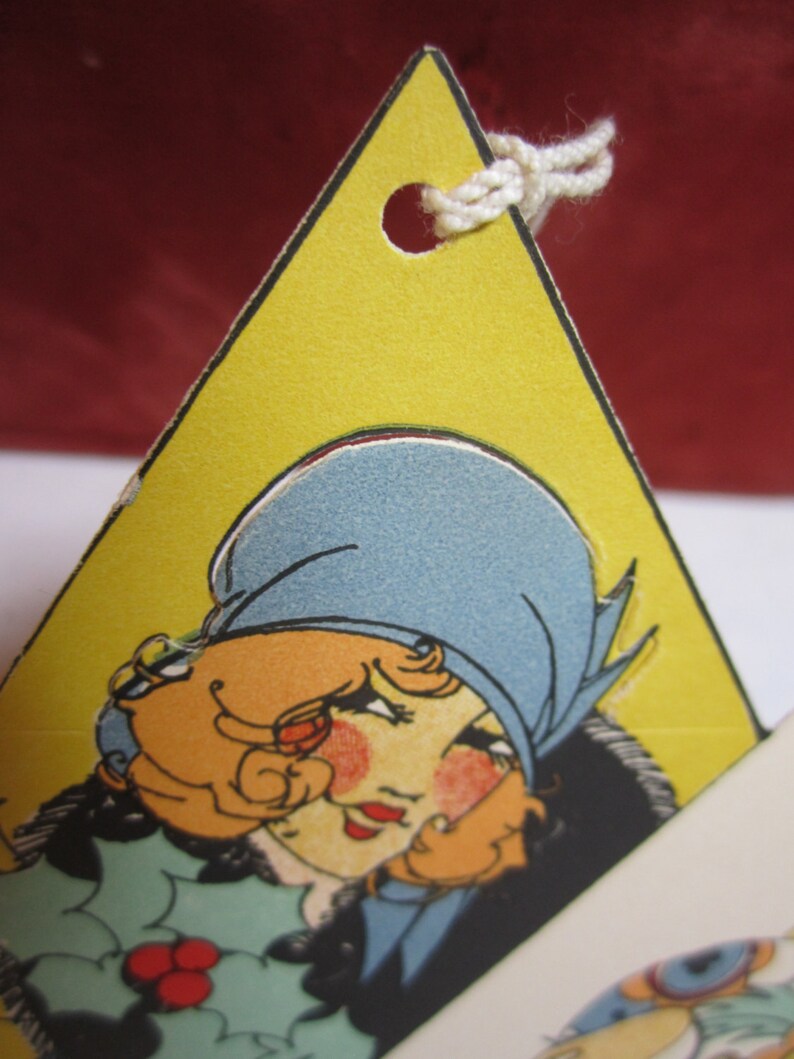 Art Deco 1920's Die Cut Unused Buzza Christmas Theme Bridge Tally Place ...