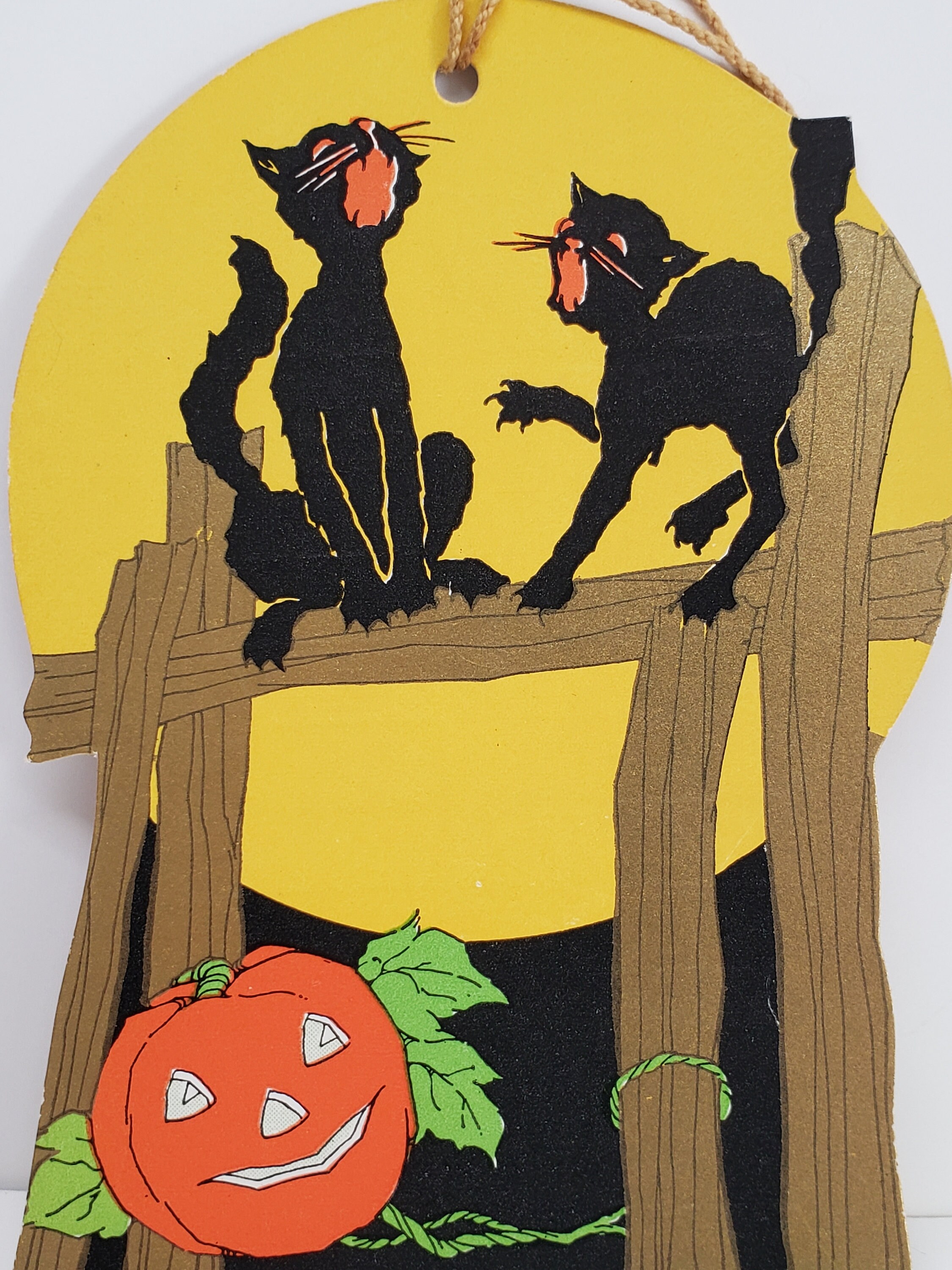 Art Deco 1930's Unused Whitney Die Cut Gold Gilded Halloween Bridge ...