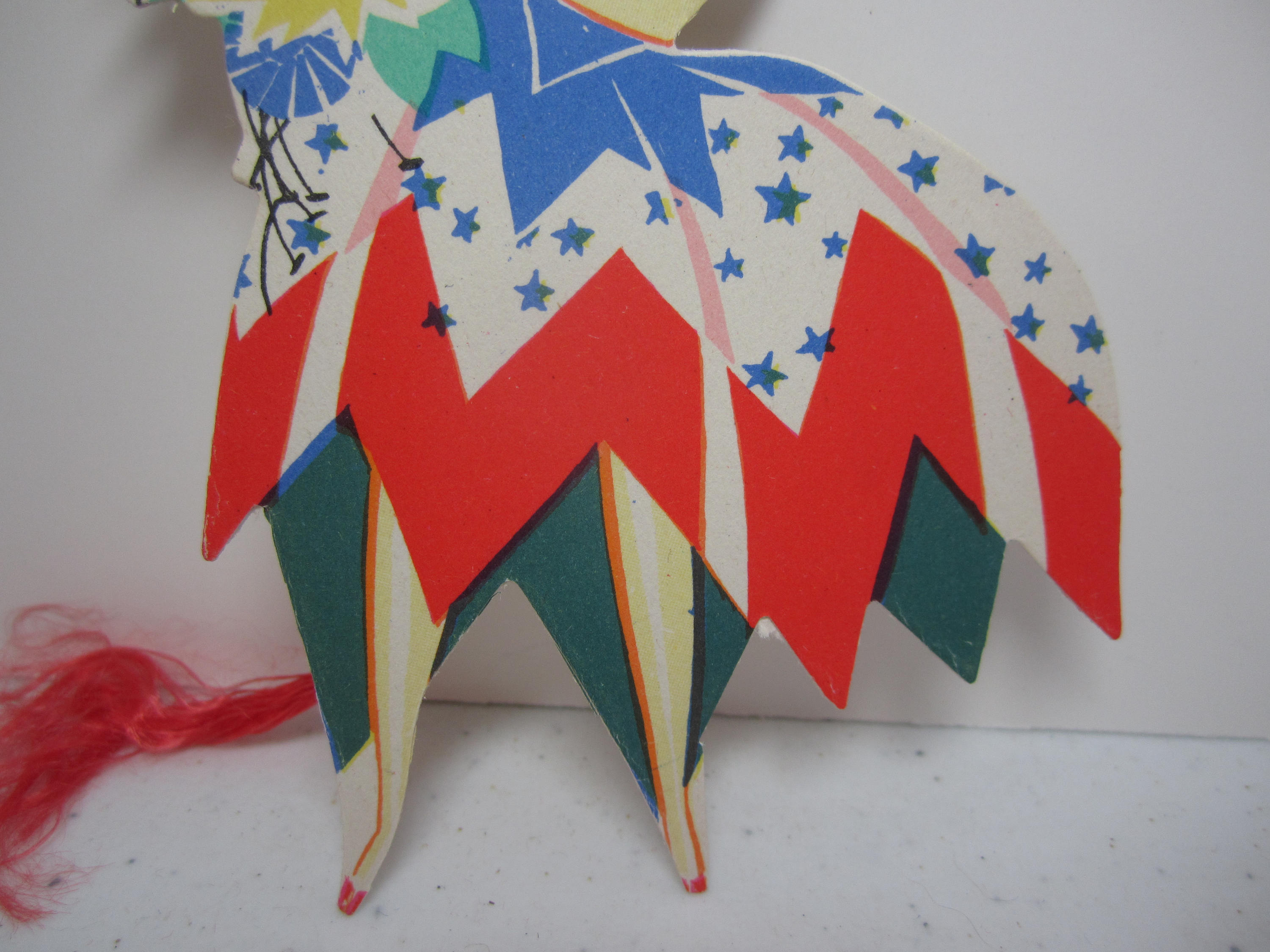 Unused Art Deco 1920's Die Cut Buzza Patriotic Bridge Tally Deco Lady ...