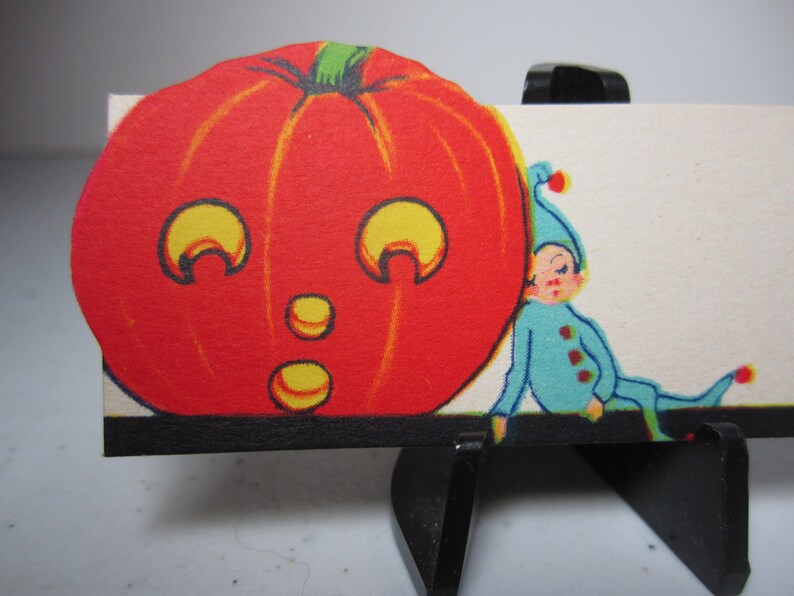 Vintage Unused 1920's Die Cut Halloween Place Card Sleeping Pixie ...