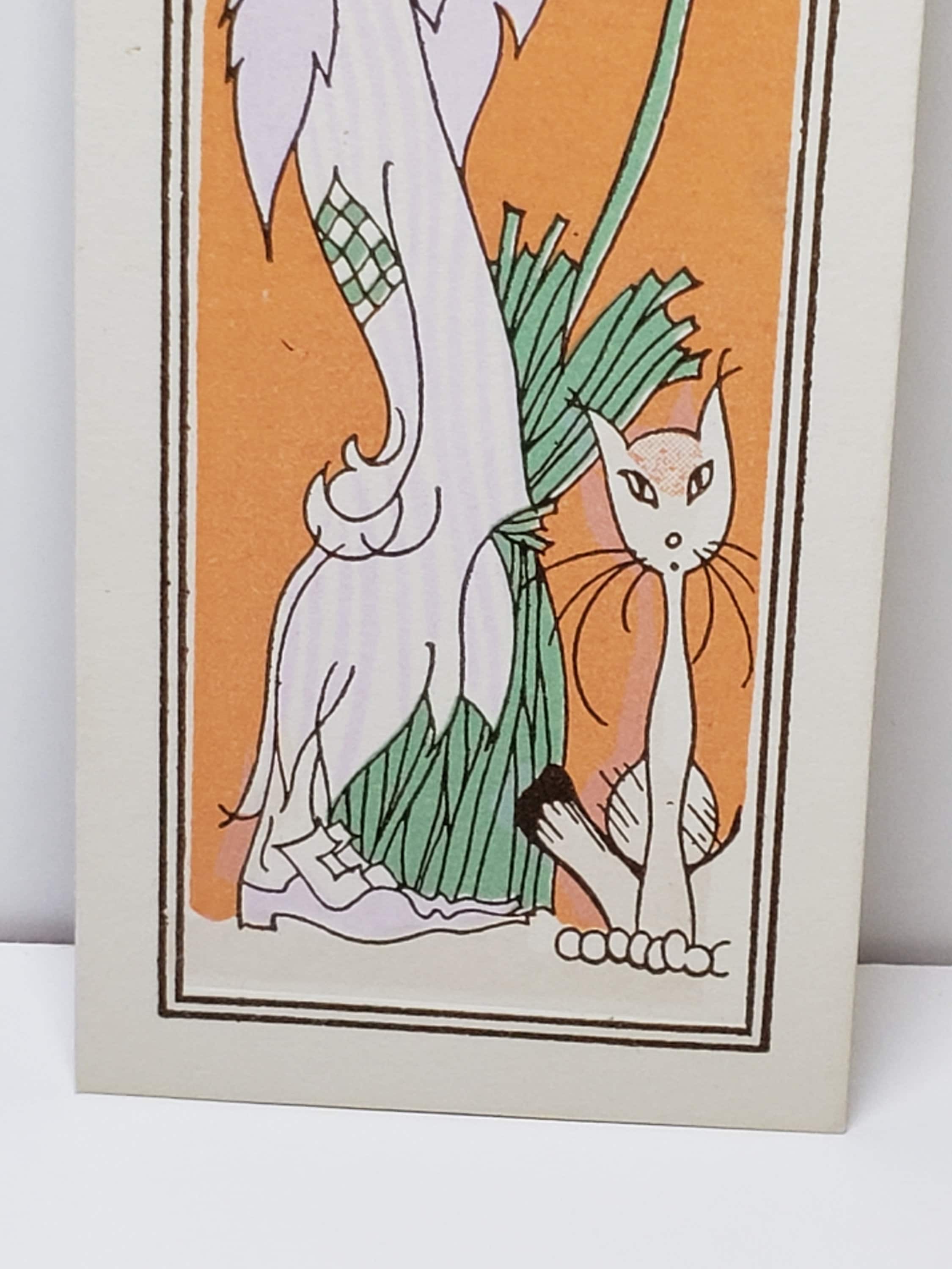 Vintage Art Deco Gibson Unused 1920’s-30’s Halloween Bridge Tally Card ...