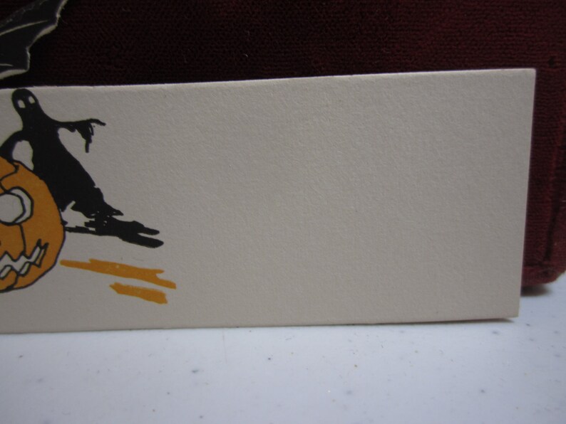 Vintage Unused 1920's Die Cut Halloween Place Card Jack O' Lantern ...