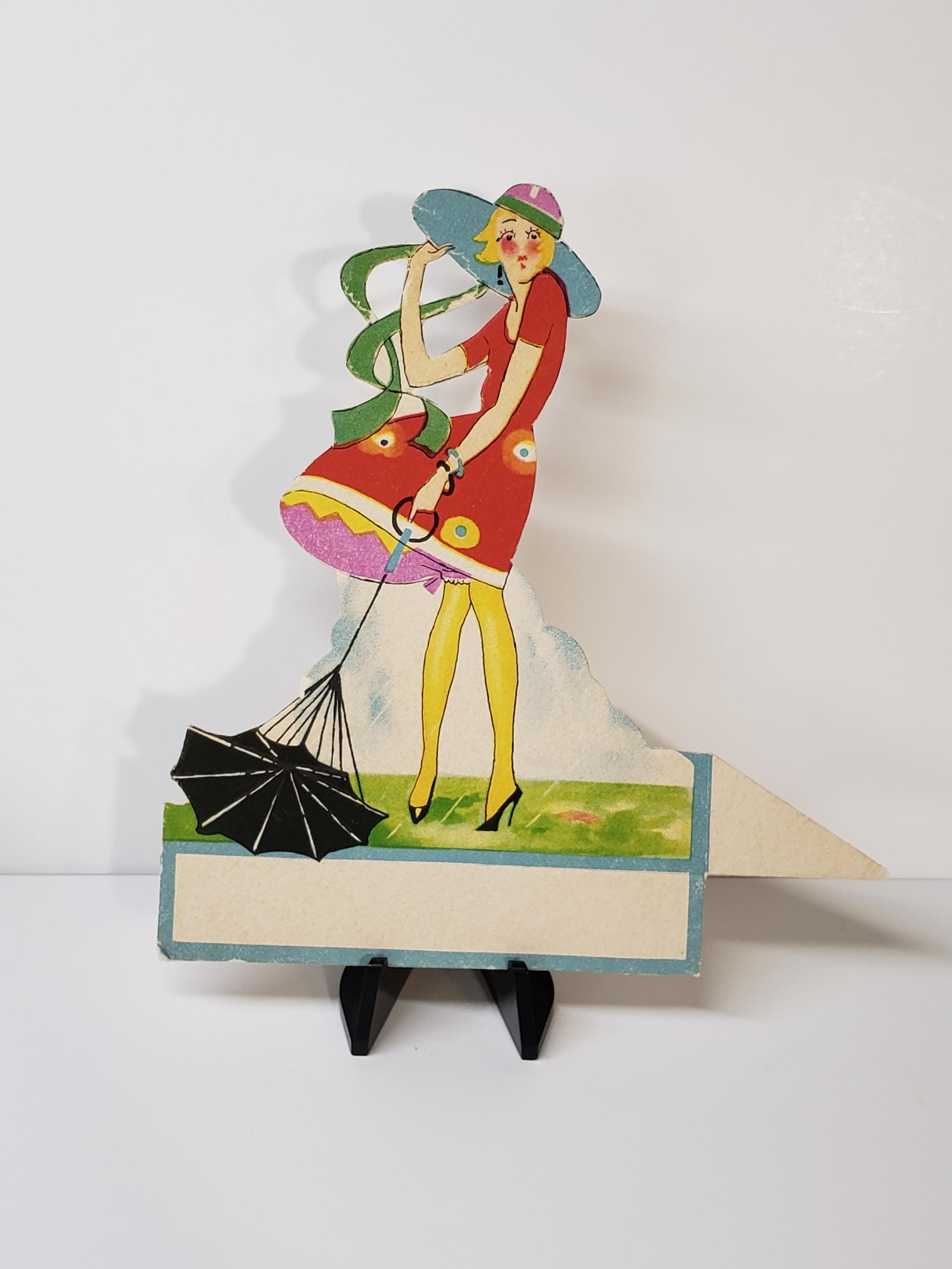 Vintage Unused 1920's-30's Art Deco Die Cut Henderson Line Place Card ...