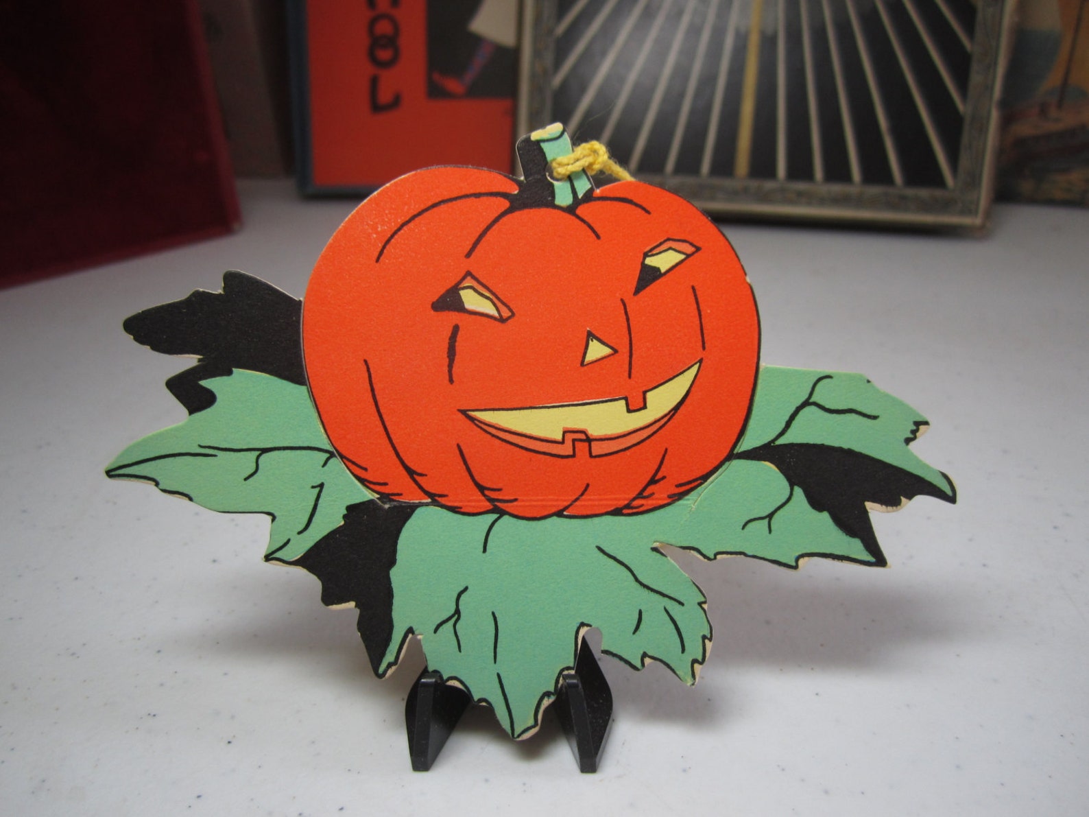 1920's-30's Unused Rust Craft Die Cut Colorful Halloween Bridge Tally ...