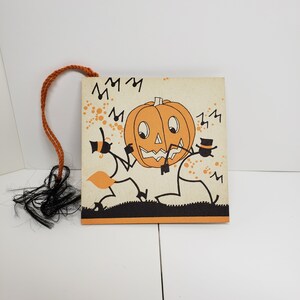 Vintage 1930's-40's Art Deco Unused Gibson Halloween Bridge Tally With ...
