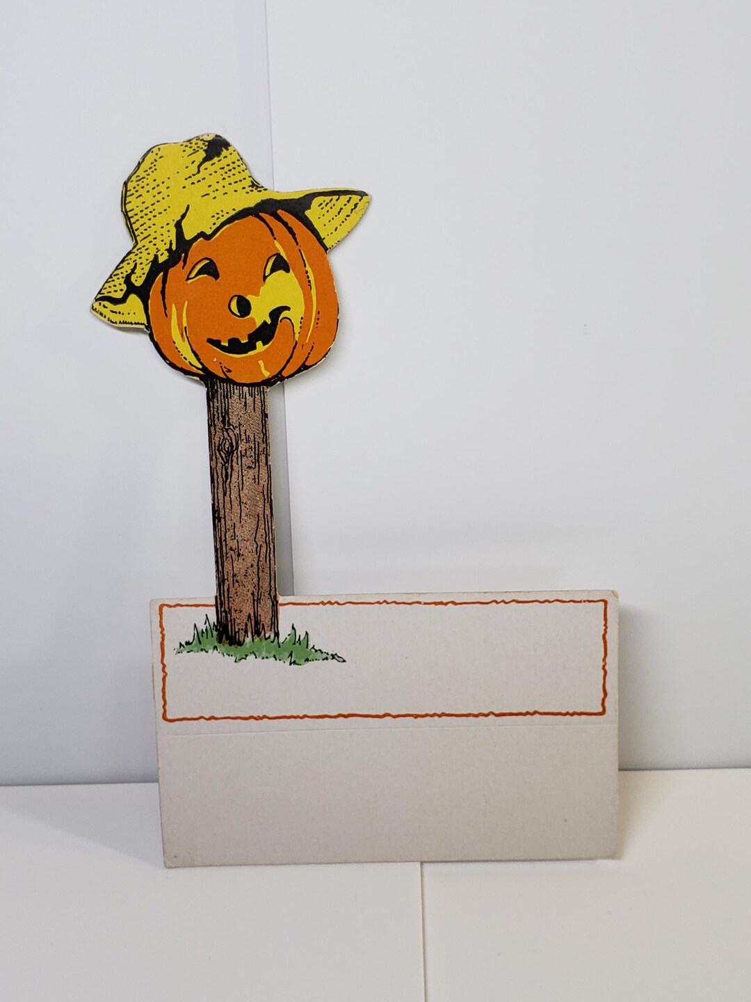 Unused Die Cut Whitney 1920's-30's Halloween Place Card Jack O'lantern ...