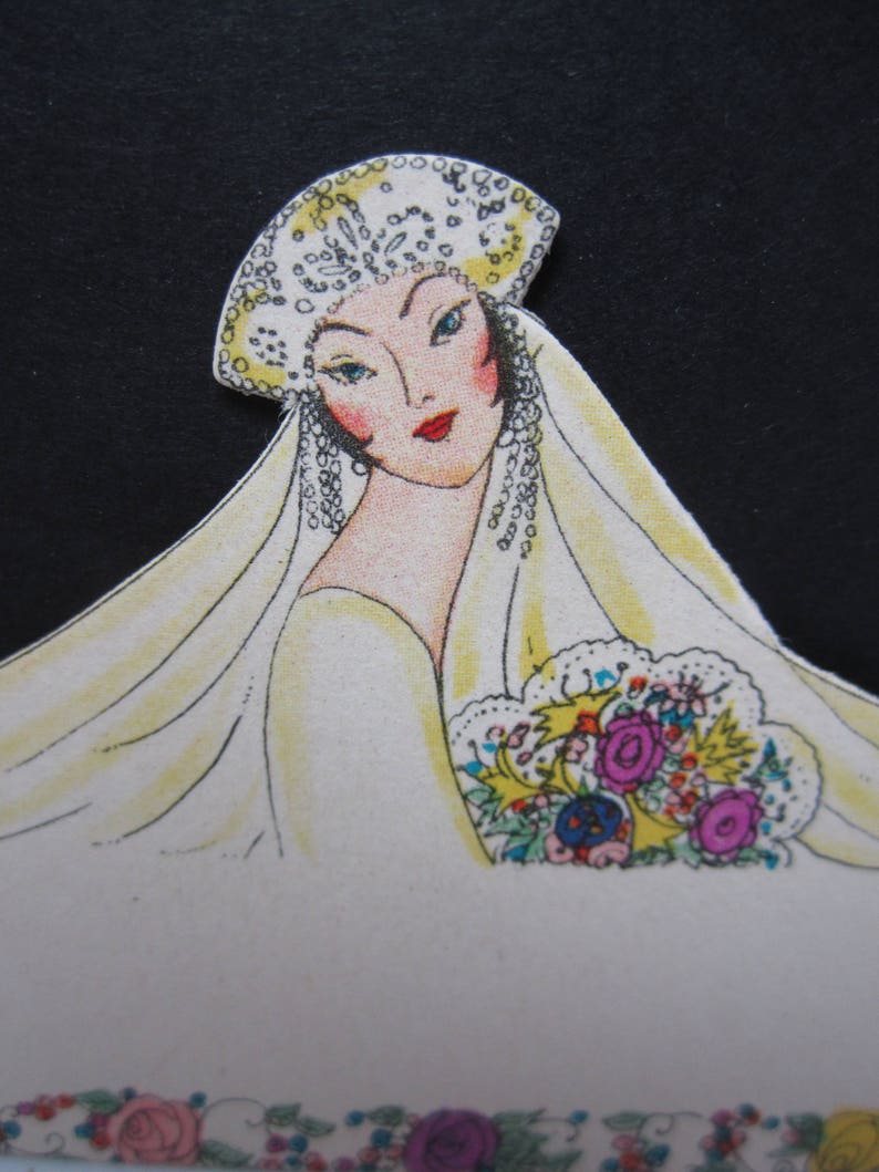 Fantastic Unused Art Deco 1920's-30's Die Cut Henderson Line Wedding ...