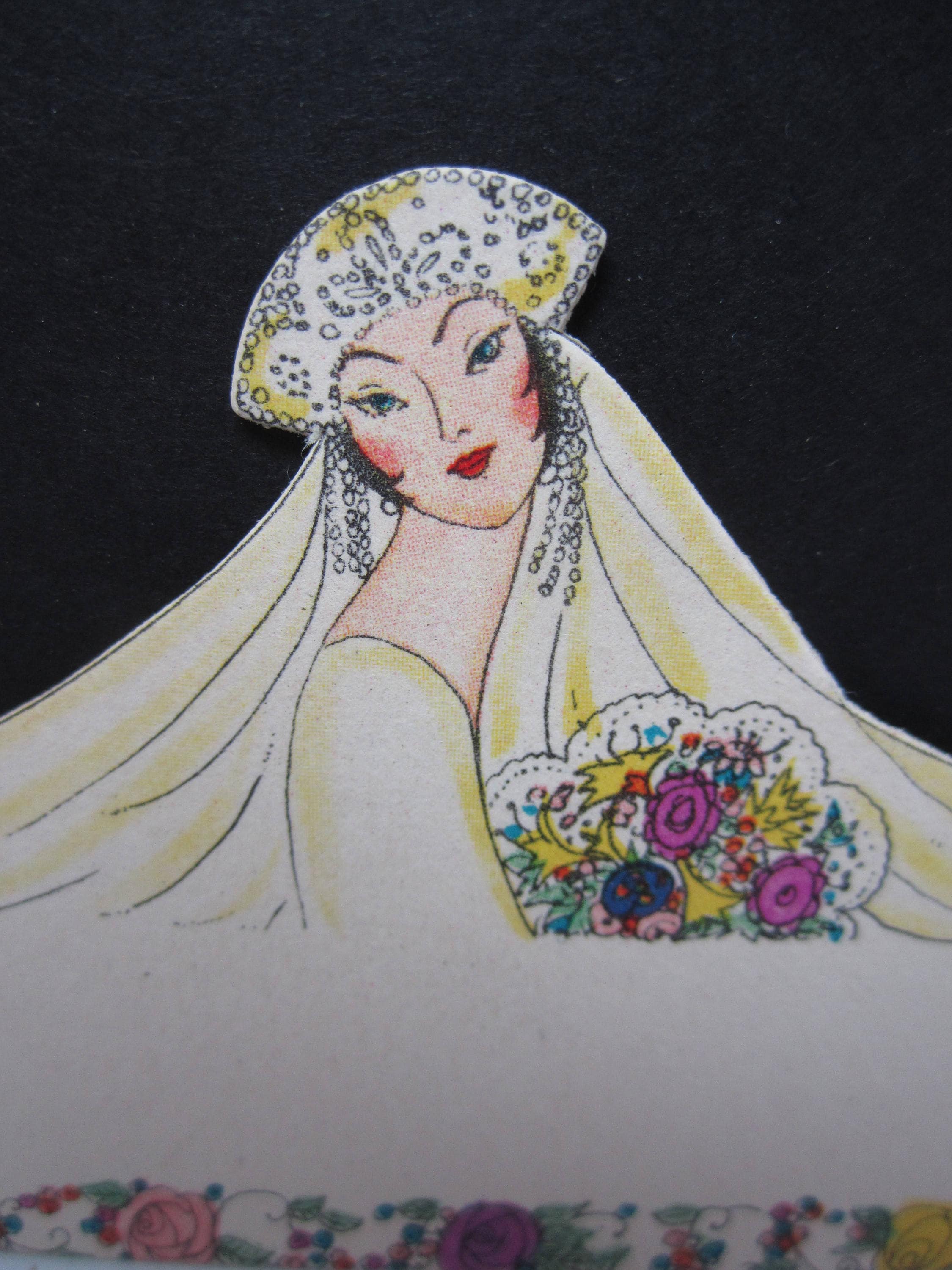 Fantastic Unused Art Deco 1920's-30's Die Cut Henderson Line Wedding ...