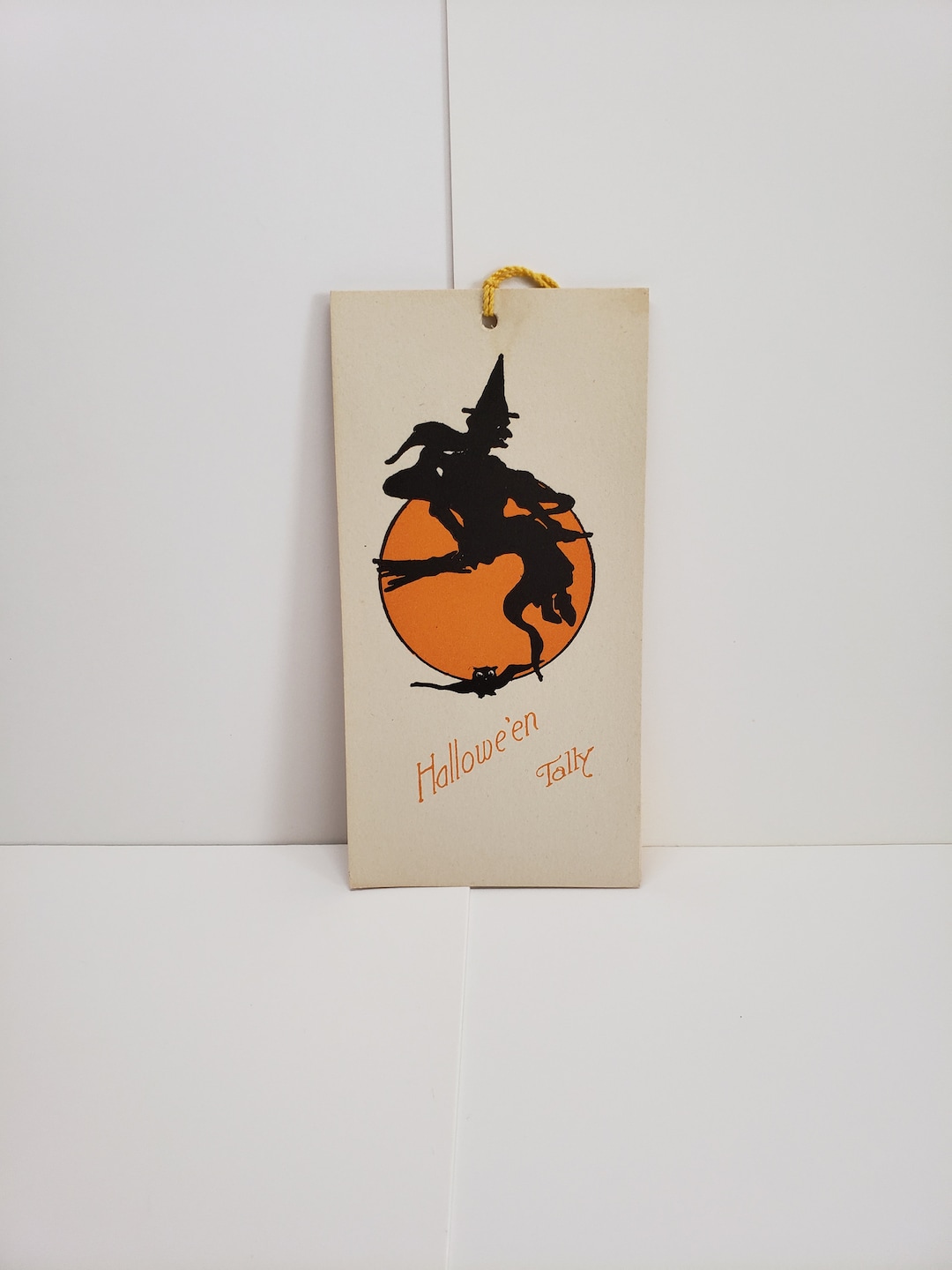 Vintage Unused 1920's Halloween Bridge Tally With Ugly Old Witch ...
