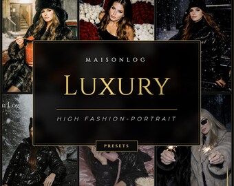 Luxury Lightroom Presets, 50 Portrait and Fashion Filters Mobile and Desktop Compatible