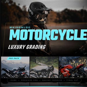 Collection LUT de luxe pour motos (70 .CUBE) | Qualités cinématographiques des films de moto pour les vidéos et les bobines de conduite