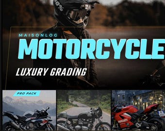 Motorcycle Luxury LUT Collection (70 .CUBE) | Cinematic Moto Film Grades for Ride Videos & Reels