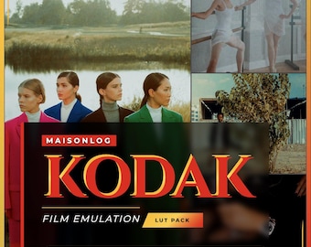 Kodak Film LUTs - Cinematic Hollywood Color Grade, 70 Pro Presets (.CUBE)