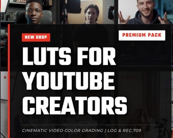 LUTs for YouTube Creators | Cinematic Video Color Grading | LOG & Rec.709