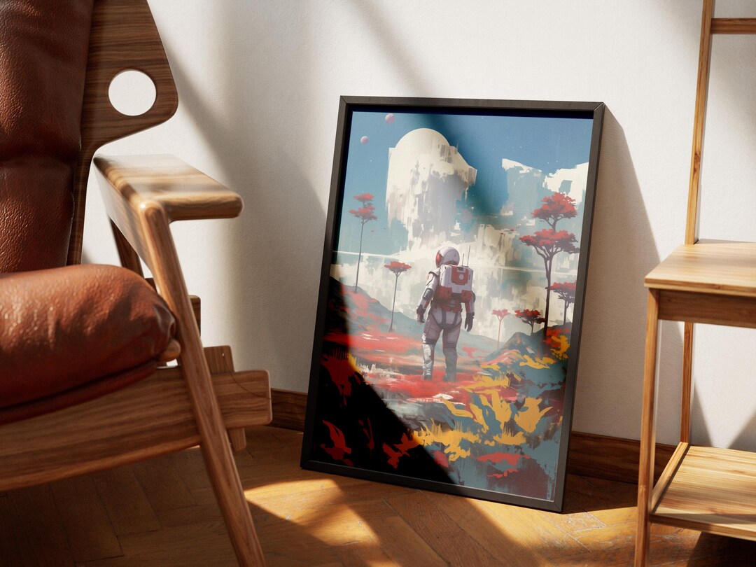 Alien Planets Art Poster, Astronaut Portrait, Collection 1 of 8 - Etsy