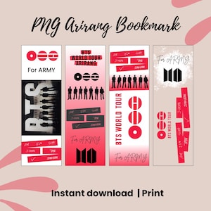 Bts Bookmarks - Etsy