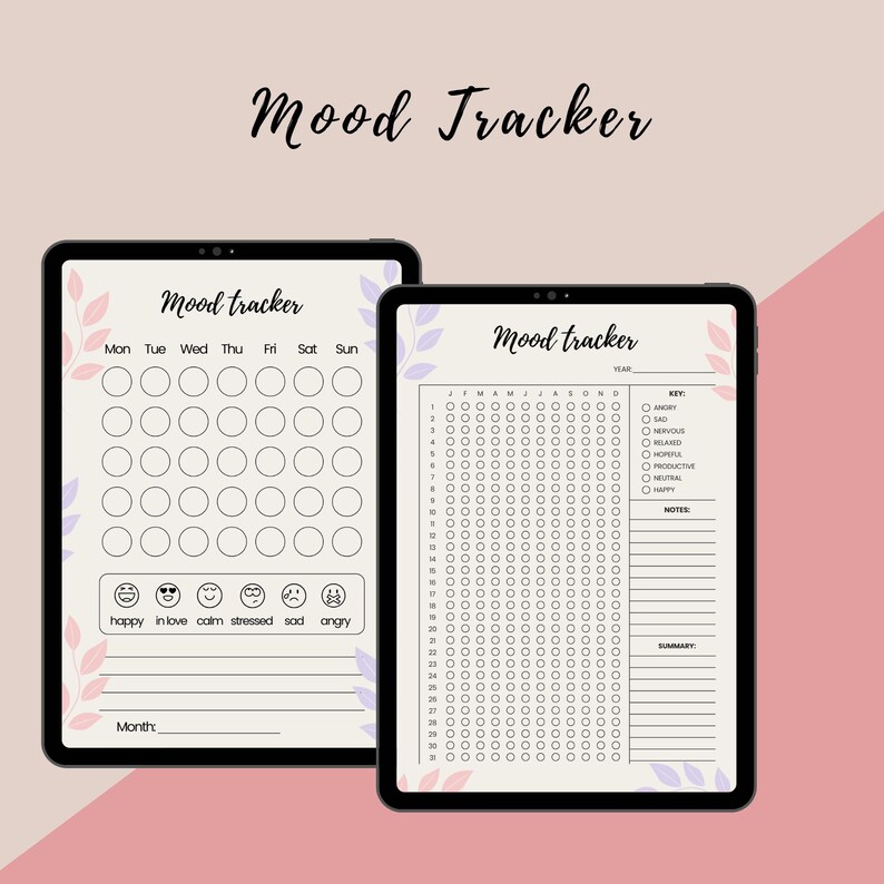 Mood Tracker Printable, Mental Health Tracker, Printable Journal Page ...