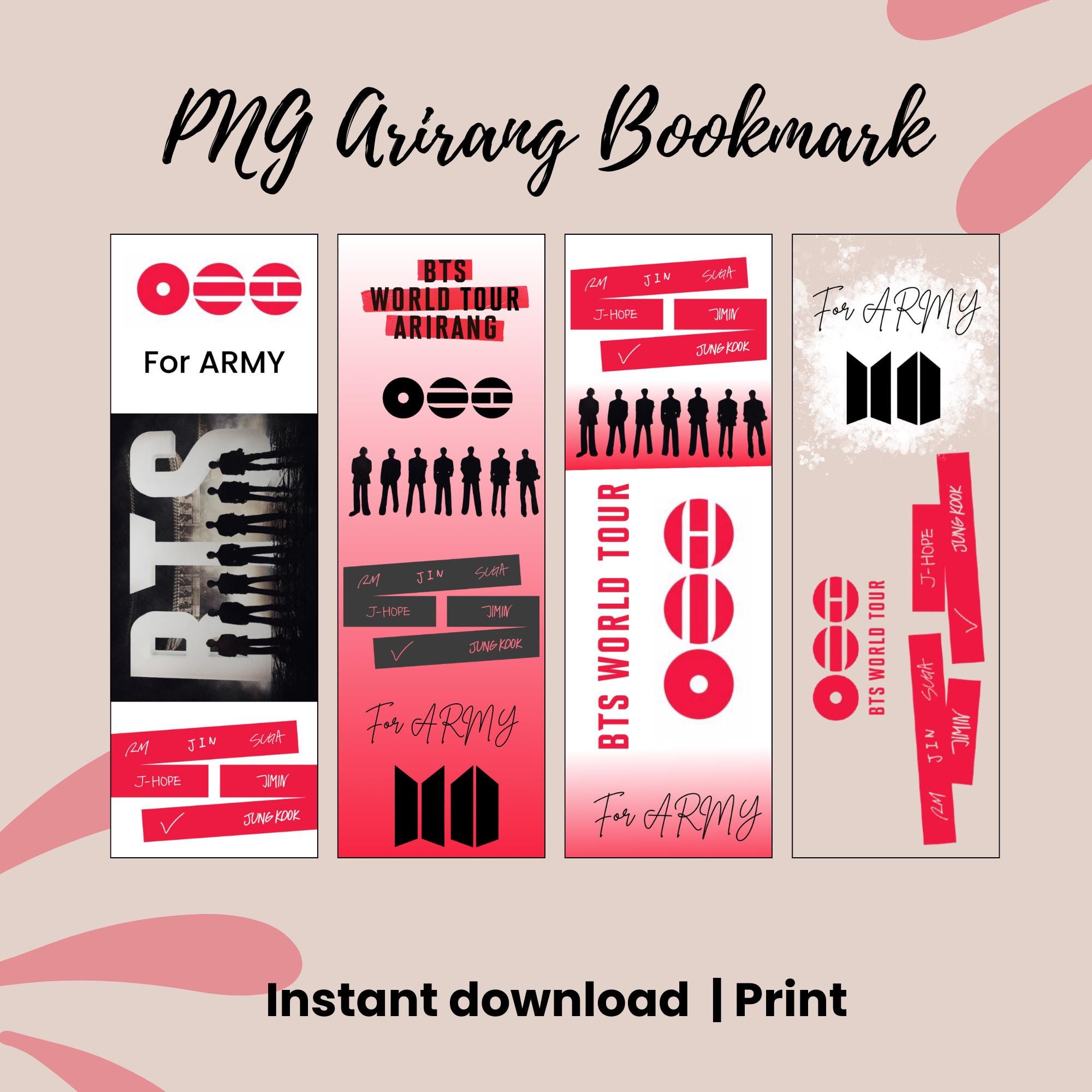 Bts Bookmarks - Etsy