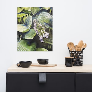 Flowering Hostas Poster
