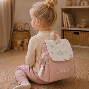 Sac prénom brodé | Sac poussette bébé | Sac crèche maternelle naissance | Cadeau bébé personnalisé , cadeau personnalisé , rentrée scolaire