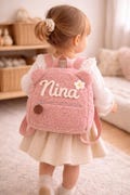 Personalized baby backpack with embroidered name - baby name bag and nursery product logo