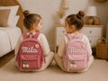 Personalized children's backpack with embroidered name, corduroy, perfect as a gift for a newborn, nursery, or preschool. product logo