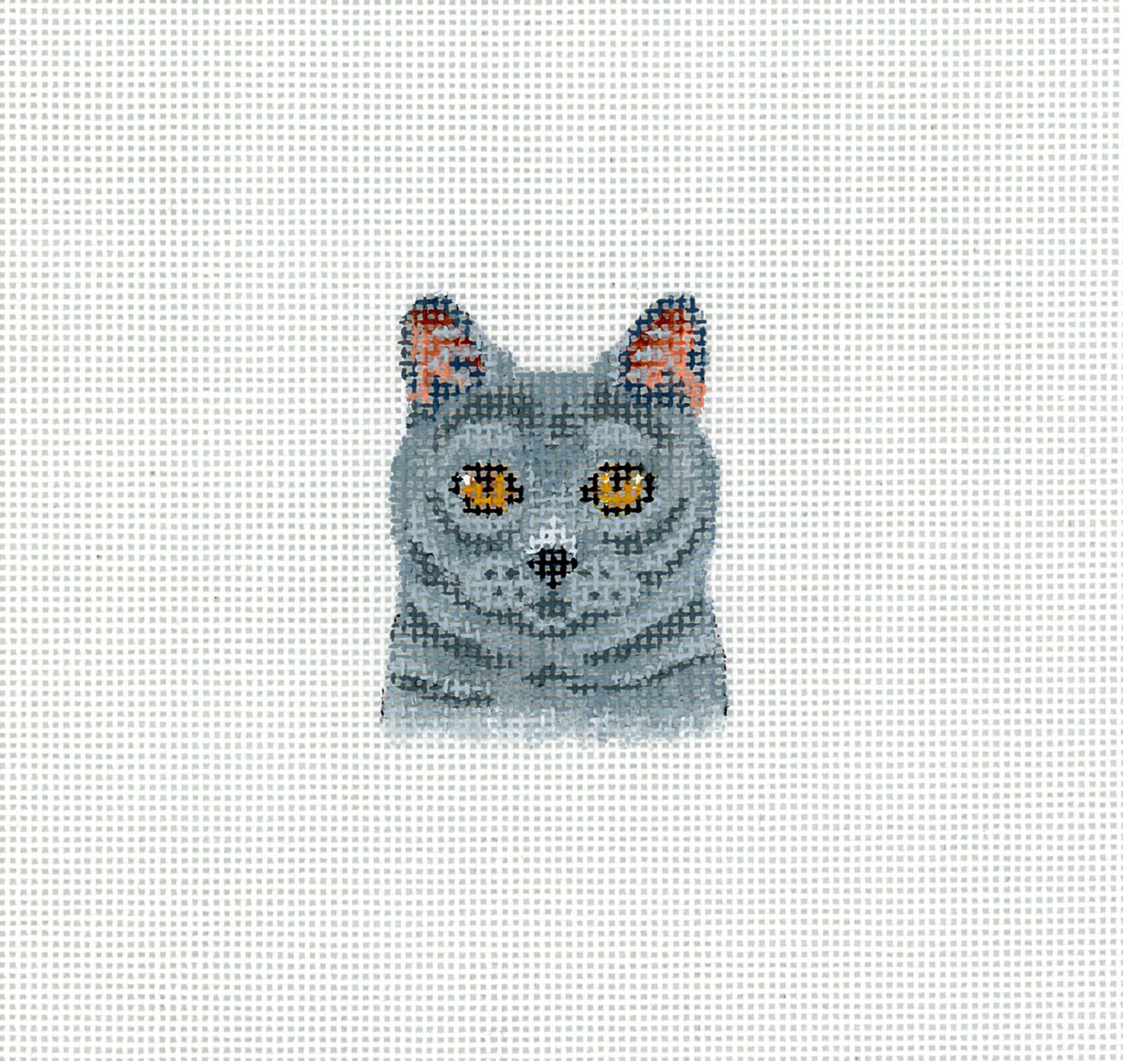 Cat Needlepoint Canvas/Hand Painted Needlepoint Canvas/Tiny Etsy