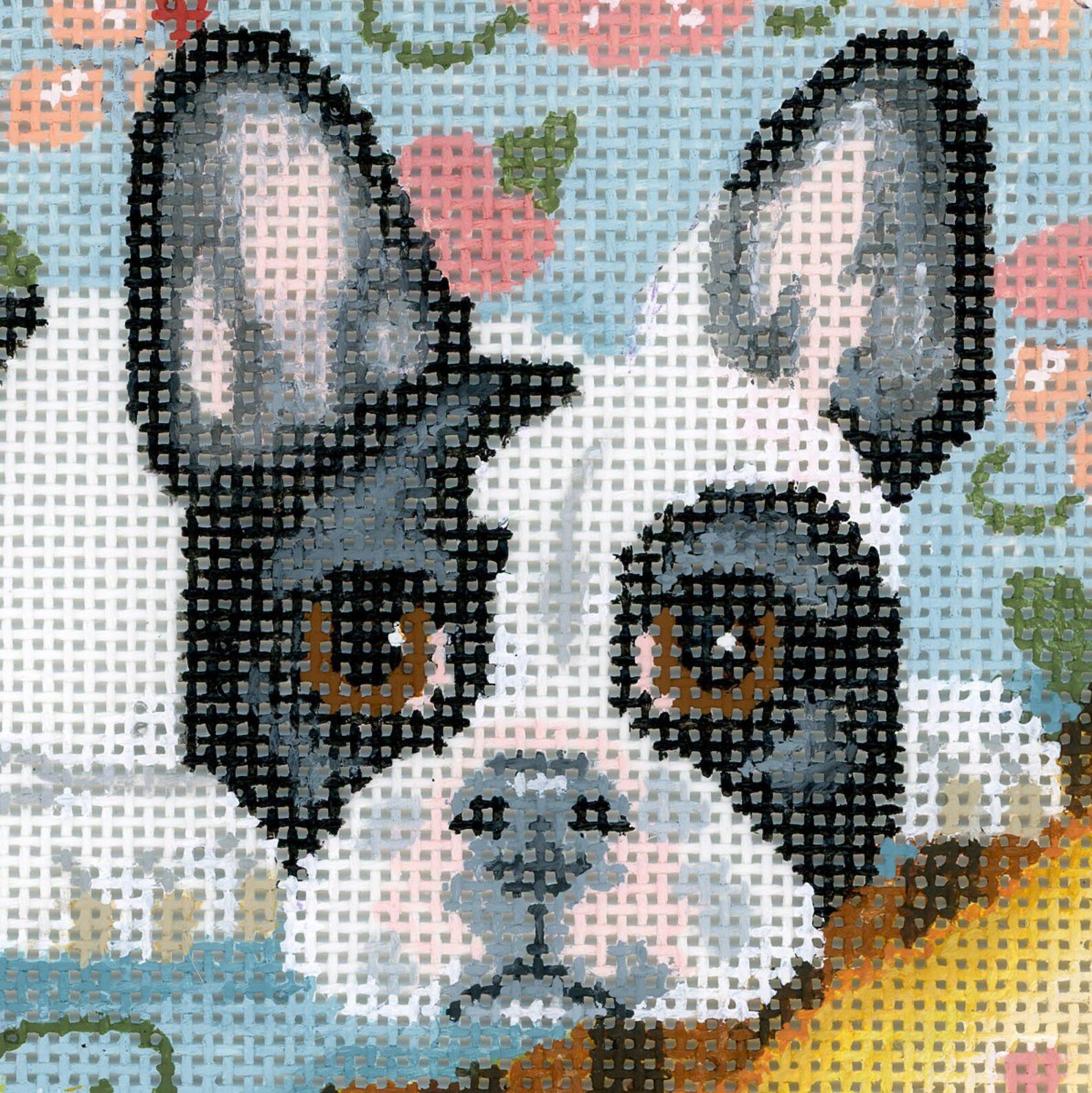 Dog Needlepoint Canvas/hand Painted Needlepoint Canvas/french Etsy